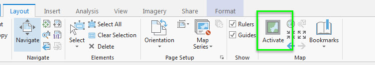 Activate map frame